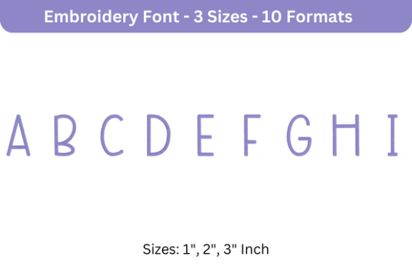 Beautiful Font Uppercase A to I