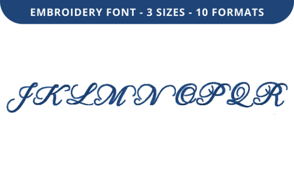 Besides Me Font J to R: A Business-Ready Embroidery Font