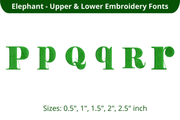 Elephant Font PQR: A Thoughtful Embroidery Font for Meaningful Gifts